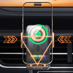 2026 New Cool Car Wireless Fast Charging Holder,15W Auto-Clamping Wireless Car Charger Mount with 90° Rotating, Universal Air Vent Phone Holder for All Smartphones