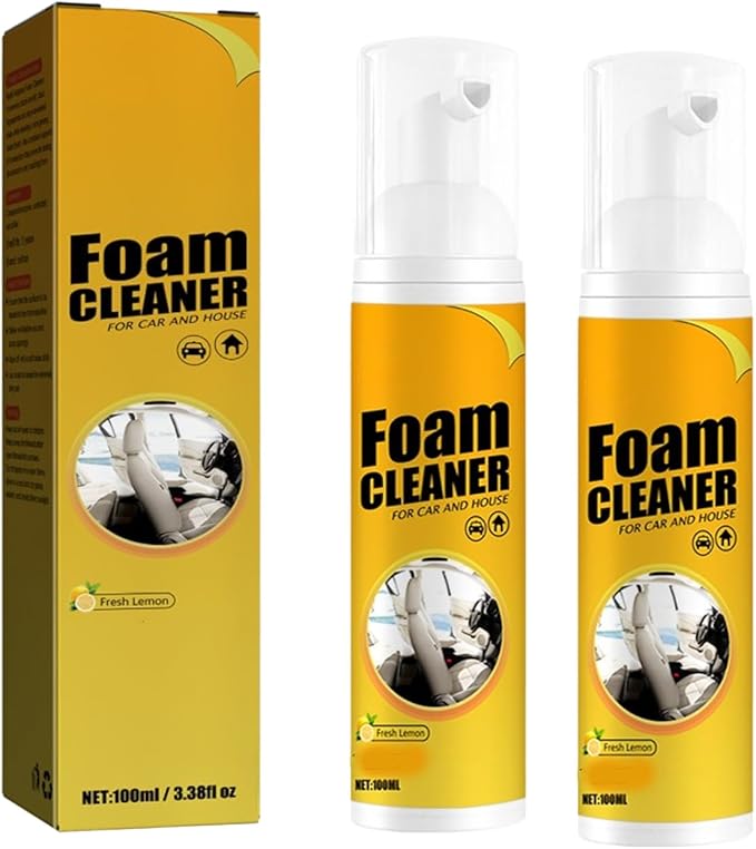 Multi-purpose Foam Cleaner Car Interior Cleaners,Upholstery Cleaners for Cars Seats,Espuma Para Limpiar Asientos De Carro (2, 100ML)