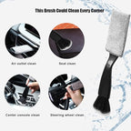 Double Head Brush for Car Clean,Car Brushes for Detailing Interior,Car Detailing Brushes Exterior,Soft Car Detailing Brush(Black,3Pack)