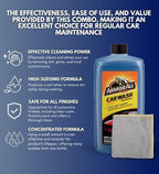 Concentrated Car Wash 24 oz Bundle with Microfiber Cloth - Powerful Car Wash Soap for Tough Dirt and Road Grime - Gentle on Wax Protection - Foaming Car Soap for a Spotless Shine - (2 Items)