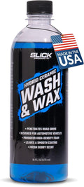 Slick Products Hybrid Ceramic Wash & Wax Super Concentrate – Extra Thick Foaming Car Shampoo & Motorcycle Wash Soap with Wax Protection – Perfect for Foam Cannon – 16 oz.