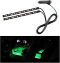 Car LED Strip Light, 24 LEDs RGB Neon Interior Atmosphere Lights, 12V Under Dash Ambient Night Light, Cigarette Lighter Auto Interior Decorative Lamp, Car Accessories (Green)