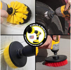 Drillbrush Drill Brush Attachment Set – Power Scrubber Brush for Tub, Tile, Shower, and Grout – All-Purpose Household Cleaning Brushes for Drill, Auto Detailing Brushes - Electric Grout Cleaner Kit
