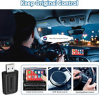 Sunweyer Wireless CarPlay & Android Auto Adapter 2 in 1 Auto Connect Box, Supports Online Updates Wired to Wireless for Cars Have Wired Carplay