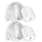 iPhone Fast Charger,Fast Charger iPhone 2Pack 20W PD USB C Wall Charger Type C Power Adapter Lightning Cable Cord Fast Charging Plug Apple Chargers for iPhone 14 Pro/13/12 Pro Max/XS/XR/X/8/SE/iPad
