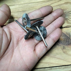 15 Pcs T Shape Stainless Steel Wire Brushes Wheel 1/8'' Mandrel Rust Removed Polishing Wheel for Dremel Rotary Tool