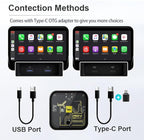 Wireless CarPlay Adapter for Apple iPhone, Android Auto Wireless Adapter for Samsung Galaxy/Motorola, 2025 Upgrade Plug & Play Fast Connection Car Play Smart Adapter (Clear)