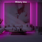 Tatazone 16.4ft Pink COB Led Strip Lights with RF Remote, Dimmable Bright Adhesive Indoor Led COB Light Strip for Cabinet, Painting, Room, Bed