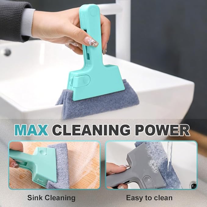 Magic Window Track Cleaner, 2024 Upgraded Window Groove Cleaning Brush Tools Set, Hand-held Window Track Cleaner Brushes Tools Set for Window lides Gaps Tile Lines Shutter Car Vents (Mix B 3PCS)