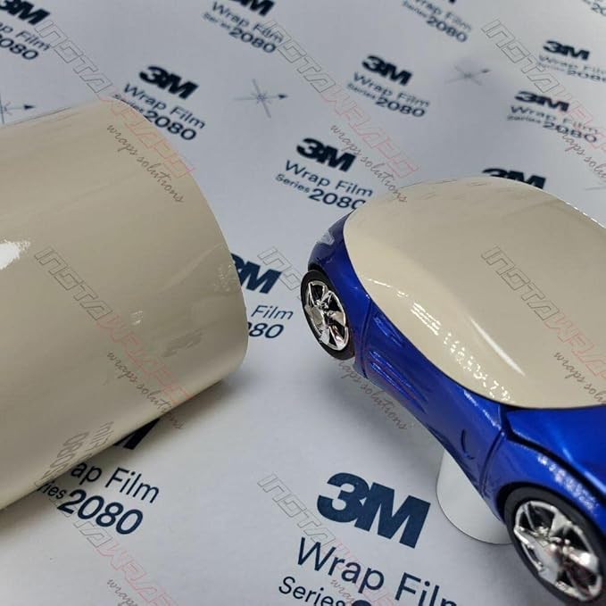 3M Car Wrap Roll 2080 Gloss Light Ivory | G79 | (5ft x 75ft (375 Sq/ft)) | Automotive Vinyl Wrap for Cars - Car Interior Wrap & Exterior | w/Free Instawraps Pro Glove