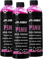 MIIGII Pre-Wash Solution Car Wash Soap - Pink Foam Car Shampoo - Powerful Formula Penetrates and Breaks Down Tree Sap, Bird Droppings & Tough Stains - Works on RVs, Trucks, Cars & More - 300ml (10oz)