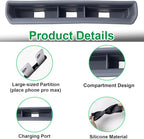 PIMCAR Truck Phone Holder for 2023 2024 2025 2026 Ford F250 F350 F450 F550 Pocket Insert Organizer with USB Hole, Premium Silicone Anti-Tipping Phone Stand, Super Duty OEM Accessories