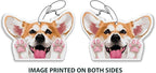 WIRESTER Hanging Air Freshener for Car, Home, Bathroom, Office, Decorative Charm Ornaments, Red Pembroke Welsh Corgi Dog