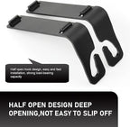 1 PC Backseat Organizer with Dual Cup Holder, Multi-function Tissue Hanging Box and 2 Hooks, Extra Rear Seat Road Trip Storage Accessories, Universal for Most Cars, Trucks, SUVs (Black)