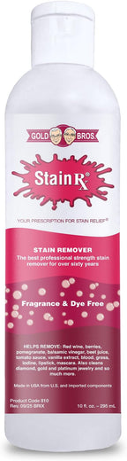 Stain Remover, Effectively Eliminates Stains from Wine, Berries & Blood on Fabrics, Carpets, Upholstery & Jewelry, Dye-Free, Free from Bleach, Peroxides & Phosphates, Made in USA, 10 oz