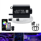 AKEPO 16W Starlights Headliner Kit Fiber Optic Star Lights Kit, Mixed Dia. 295pcs(0.75+1+1.5mm) 9.8ft/3m Optical Fiber Strands APP/Remote Control Music Activate Car Home Use Optical Fiber Light Kits
