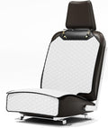 Owleys Set Seat Back Organizer & Car Seat Protector Hexy Waterproof & Non-Slip Protector for Child Car Cushion for Leather and Fabric Seats (White)