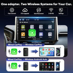 Carlinkit CP2A Pro Wireless CarPlay Adapter- Supports for Netflix/YouTube/TikTok Lite Streaming for Factory Wired CarPlay Cars, Wireless Android Auto & Car Play Dongle, USB-A/C, Online Upgrade