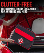 Adam's Polishes Foldable Trunk Organizer Bag - Car Box Organizer Storage For Detailing Products, Accessories, Cleaners, Air Fresheners, Microfiber Towels & More