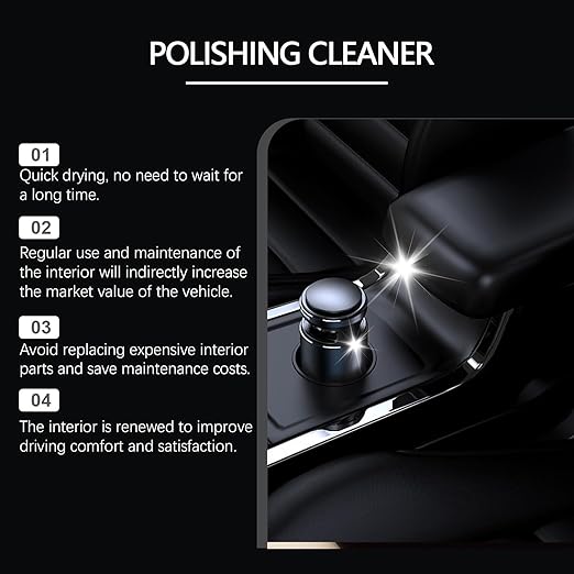 Car Interior Cleaner, Polishing Cleaner Car Interior, 2025 New Upgrade Vehicle Interior Polish Detailer Spray