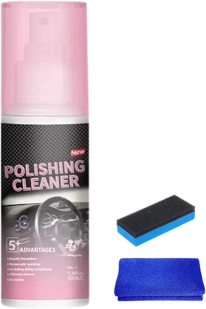 Interior Car Cleaner & Polishing Cleaner Car Interior,2026 Upgrade All Purpose Car Interior Detailer Spray for Dashboards, Seats, Leather, Plastic (1pc)