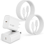 iPhone 17 16 15 Charger Fast Charging, 2Pack 40W-60W Dynamic PD USB C Charger Block Type C Charge with USB C to C Fast Charging Cord Braid Cable for iPhone 17/Air/17 Pro/17 Pro Max/16/16 Pro/15 ProMax
