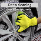 2 Pack Chenille Microfiber Car Wash Mitt 5-Finger Auto Dusting Gloves Scratch-Free&Lint-Free Car Washing Gloves for Car Detailing Trucks SUV RV Home Cleaning Mitts