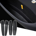 Front Rear Door Pocket Liners Compatible with 2025 2026 New Tesla Model Y Juniper Side Door Organizer Tray Inner Storage Insert Protector Interior Accessories - TPE Material, Black, 4 Pieces