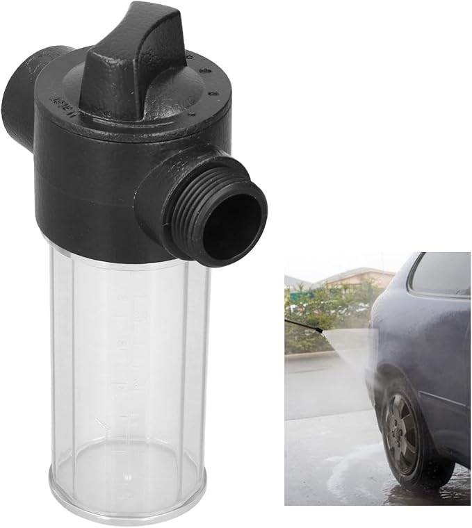 Foaming Car Wash Bottle, Water Gun Foam Garden Hose Car Washing Foamer Pot Tank, Foam Gun Soap Sprayer Hose Attachment Car Foam Gun, 100ML for Car Washing, Household Cleaning, Garden Hose