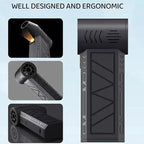 2026 Upgrade Pro LED Turbo Blower, 130,000 RPM Mini Turbo Snow Blower for Car, Handheld Electric Air Blower with Vacuum Kit, 3-Speed & Fast Snow, Portable Snow Remover Tool for Car & Home Use (1Set)