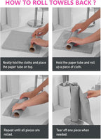 Tear-A-Rag Roll -50 Pack, 12 x 12" Microfiber Cleaning Cloth, Reusable Towels for home, auto and shop (Magenta)