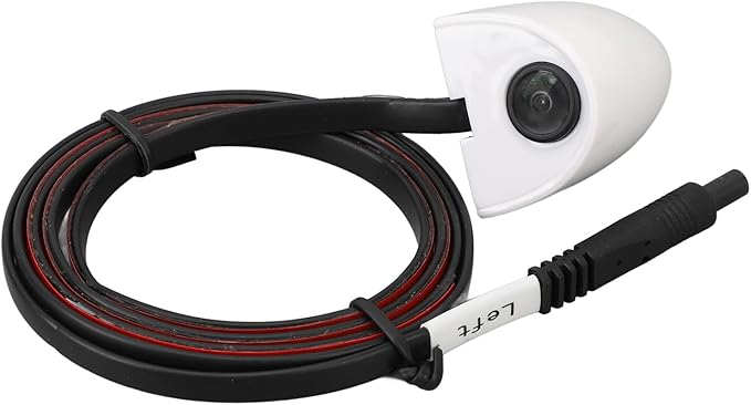 Car Blind Spot Camera, Car Blind Spot Camera Night Vision Assist Tape Mounting Left Right Side View Camera for Car Surveillance System (White)