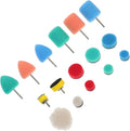 Healifty 16-Piece Car Polishing Wheel Kit Sponge Pads for Auto Detailing Clay Bar Brush Car Wheel Brush Light Weight Portable