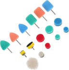 Healifty 16-Piece Car Polishing Wheel Kit Sponge Pads for Auto Detailing Clay Bar Brush Car Wheel Brush Light Weight Portable