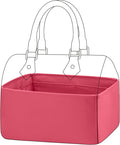 DGAZ Silk Purse Organizer Insert Fits LV Speedy 16/20/25/30/35/40/45 bags，Silky Smooth Bag Organizer，Luxury Handbag & Tote Shaper(Rose lipstick,SP35)