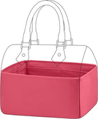 DGAZ Silk Purse Organizer Insert Fits LV Speedy 16/20/25/30/35/40/45 bags，Silky Smooth Bag Organizer，Luxury Handbag & Tote Shaper(Rose lipstick,SP20)