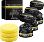 Powerful Wheel Cleaning Refurbish Wax, 2026 New Tire Polish with Sponge, Tire Conditioner for Auto Detailing, Long-Lasting Tyre Nourish Cream, Tire Shine Gel for Vehicles (1)