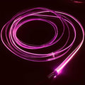 2mm 5meters Car Home LED Ambient Plastic Optic Fiber Light Source Kit Tool Free (110-220V Adapter,Pink)