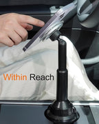 OQTIQ Phone Cup Holder for Car Mount Compatible with MagSafe, Quick Extension Long Arm and 360° Rotation, Fits 3"-4" Cup Holders - Stable & Secure for iPhone 12-17 Series, Not Charger