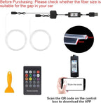 Interior Car LED Strip Lights with Wireless APP & Remote Control, RGB 2 in 1 Car Ambient Lighting Kit with 158 Inches Fiber Optic, Inside Neon Dash Strip with Music Mode