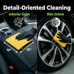 3-Pack Color-Coded Car Drying Towels (48"x24"/14"x24"/10"x10") 1200GSM Dual-Sided Twisted Loop & Coral Fleece - One Pass Save Time, Streak-Free, Scratch-Free for Cars, Trucks, SUVs