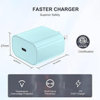 iPhone Fast Charger,Type C Wall Charger Block Plug and 10ft USB C to Lightning Charging Cable Cord Long,Power Adapter Cube Brick Box for Apple iPhone 14 Pro Max/14 Plus/14/13/12 Mini/11/XS Max/XR/iPad