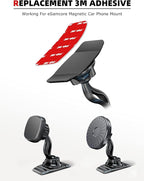 eSamcore Replacement 3.M. VHB Adhesive Pad Double 360° Rotating Dashboard Car Mount Base [Size: 1.5” X 2.6”] [3-Pack]