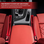 2PCS New Car Seat Gap Filler with 2 Storage Areas, Stylish Car Seat Gap Storage for Stabilizing Phone, Keys Wallet, Universal Car Seat Gap Filler Organizer for Women Men (Red)