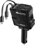 Retractable Car Charger with Retractable Cables (31.5 inch), 4 in 1 Super Fast Car Phone Charger, 2 USB Ports Car Charger Adapter, Compatible with iPhone 15 14 13 12 11 Pro Max, iPad, Pixel