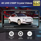 Fitcamx Front 2160P+Rear 1080P Dash Cam Adapts for Ford Mustang Mach-E 2021-2025 GT Select Premium, OEM Style, Dual Loop Recording, Built-in WiFi & APP, G-Sensor, Easy to Use, 128GB Card