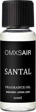 Luxury Hotel Scent Santal Oil Diffuser Refill Kit | Long Lasting Essential Oil for Large Room, HVAC & Car Waterless Fragrance Diffusers| Nanotech Formula| Spa Calming Aromatherapy Oil (20ml/0.7FL oz)