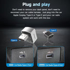 Wireless CarPlay Adapter & Android Auto (2-in-1) - Mini USB/USB-C Adapter Converts Wired to Wireless, Plug & Play, Stable Lag-Free for iPhone & Android (2026 Upgraded)