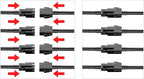 Hovano 4 PCS 60 inch/150cm 4 Pin RGB LED Multi-Color Accent Light Extension Cable Wire Cord Set for LED Motorcycle ATV Car Light Multi-Color Neon Strip Trucks Rock Lights (60 inches Cable)