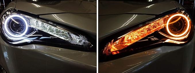iJDMTOY 90mm White/Amber Switchback LED Halo Ring Retrofit Lighting Kit